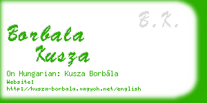 borbala kusza business card